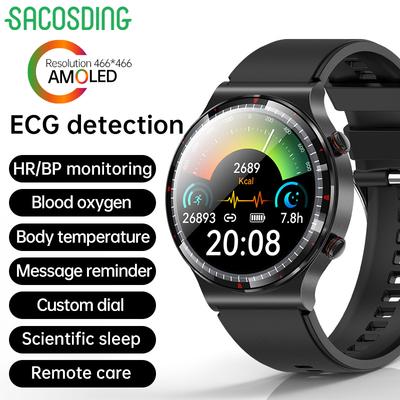 2025 New Upgraded 1.43-inch Amoled HD Smart Watch Heart Rate Blood Pressure ECG+HRV Health Monitoring Sports Fitness Smartwatch