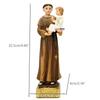 1Pz 20/30Cm Statua Icona di San Antonio Famiglia Santa Cattolica Ornamenti per la Preghiera Cristo Gesù Decorazione per la Casa Artigianato in Resina