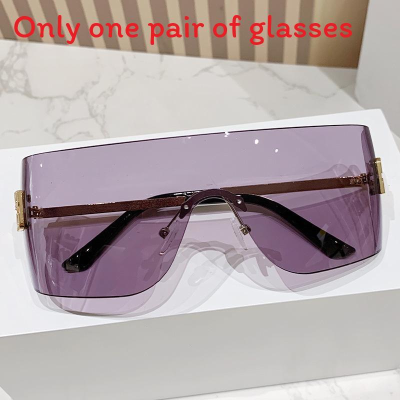 Miao Jia Y2k Frameless Sunglasses For Women Uv400 Sun Protection Fashion Accessories
