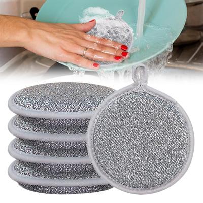 5 PCS Multipurpose Double Sided Wire Dishwashing Rags for Wet & Dry Cleaner Dish Cloths