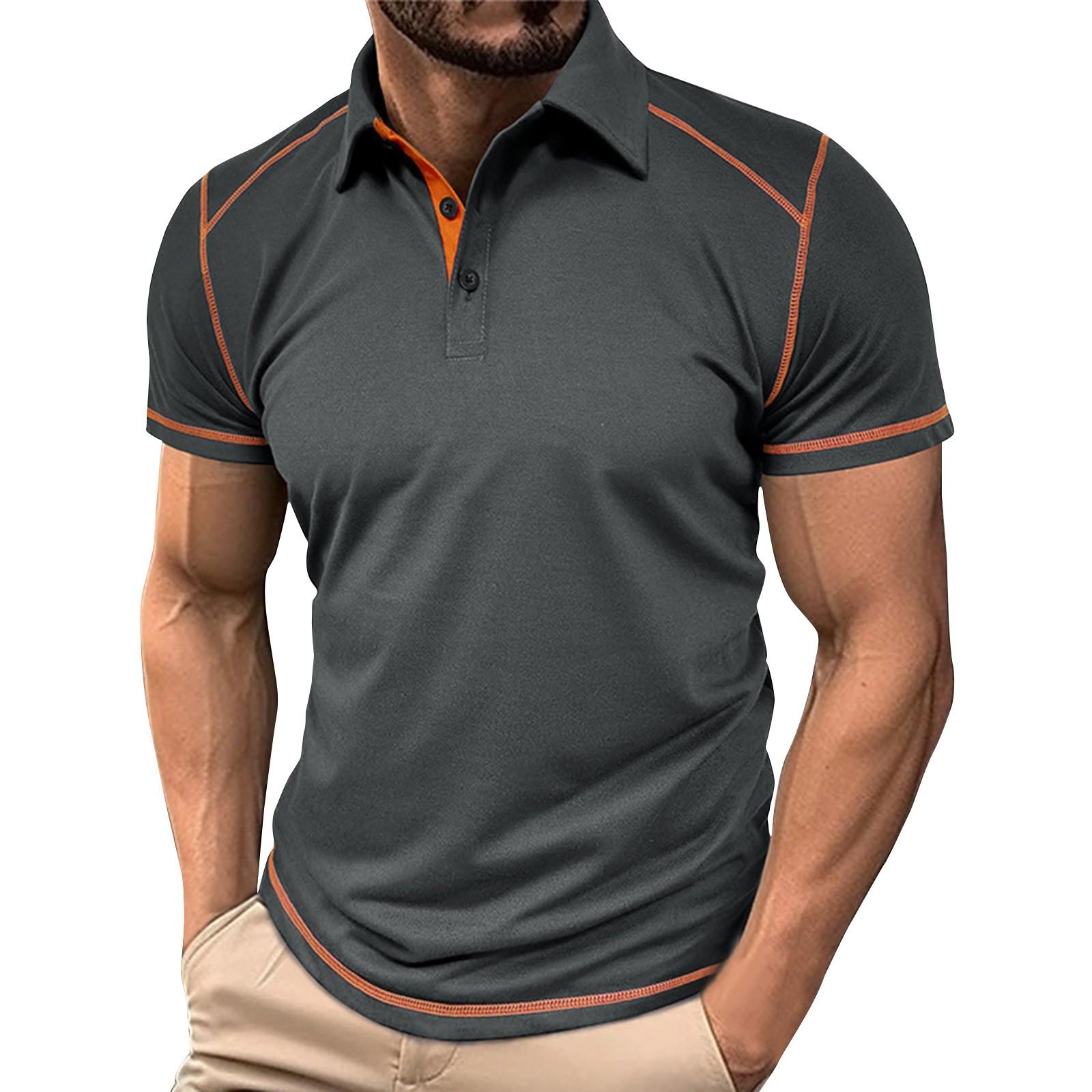 

Мужские повседневные рубашки с лацканами для бизнеса, мужские рубашки на пуговицах, однотонные M