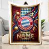 Bayern Munich Stadium Night Personalized Name Blanket Throw Customizable Blanket Warmthful Decor for Nap Couch Livingroom Chair Four Seasons Universal