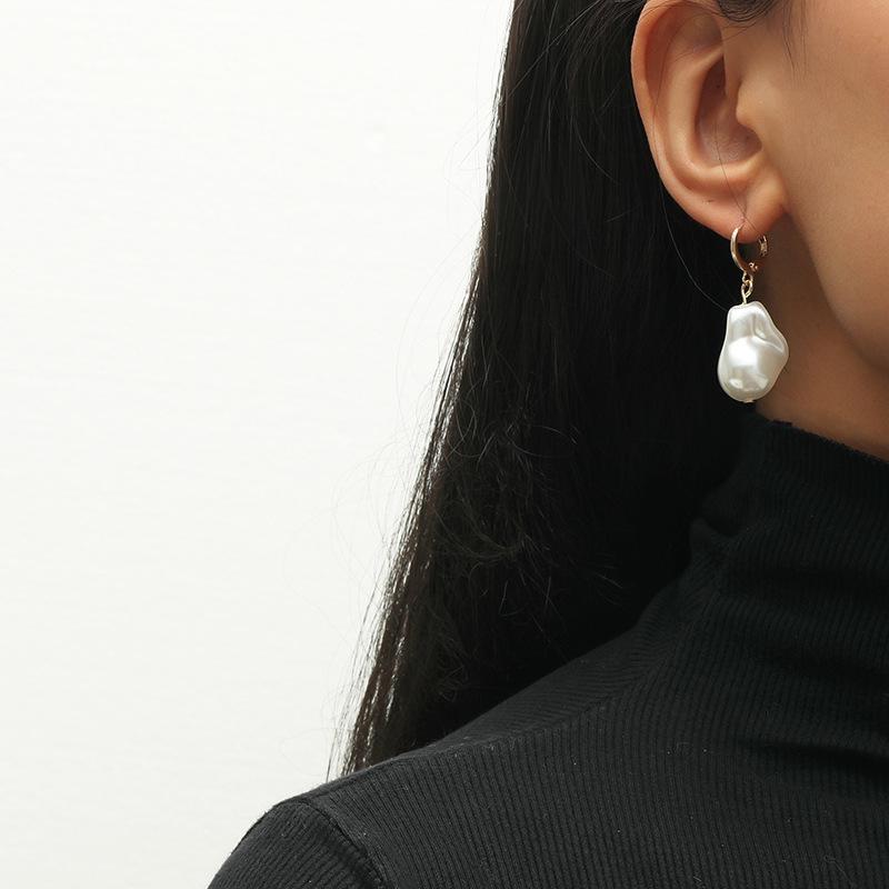 Korean Style Ceramic Rose Stud Earrings and Ear Cuffs