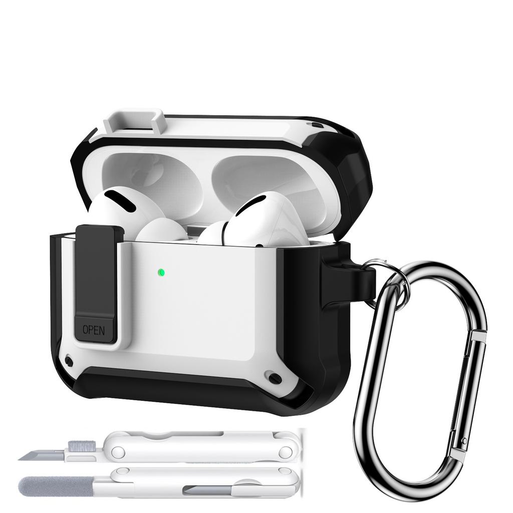 for AirPods Pro 3 Earphone Case with Secure Lock Design Protective Case Cover for Airpods Pro 3 Gen with Cleaning Pen & Keychain