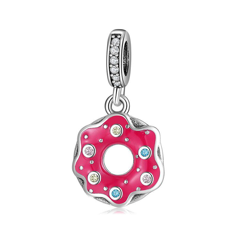 925 Sterling Silver Candy Colored Baby Swimming Ring Pendant Beads For Jewelry Making Fit Original Designer Charm Fine Bracelet