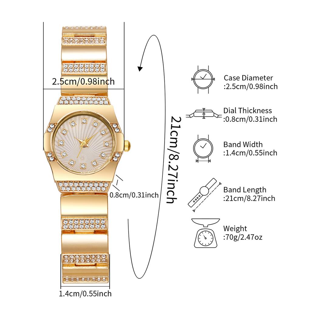 Luxury Rhinestone Women Quartz Watch Fashion Small Dial Steel Strap Wristwatches for Girls Clock Reloj Mujer