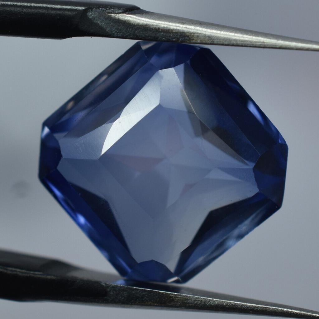 Natural Blue Sapphire Loose Gemstone 7.50 ct Square Shape Engagement September Birthday Birthstone