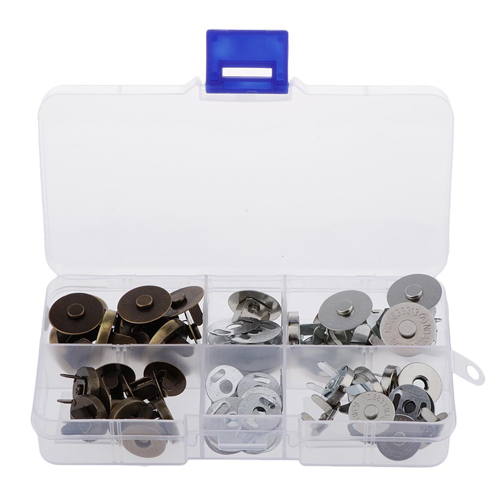20 Sets Magnetic Clasp Snaps Magnet Button Sewing Craft 14/18mm