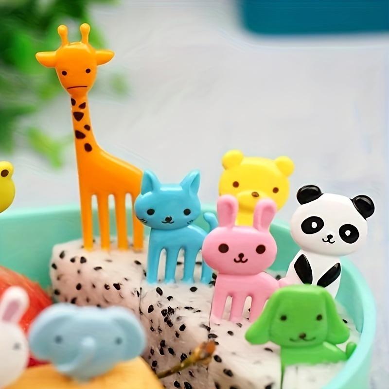 10pcs/set Cute High Quality Animal Fruit Fork, Christmas Party Cartoon Fruit Fork Set Reusable Snack Cake Dessert Food Fork