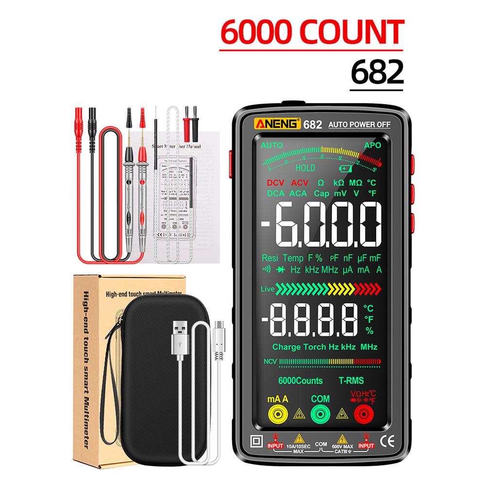 ANENG 683 682 681 Smart Digital Multimeter LCD/VA Reverse Display Capacitance Meter Hz Ohm Diode Tester AC/DC Measuring Tools