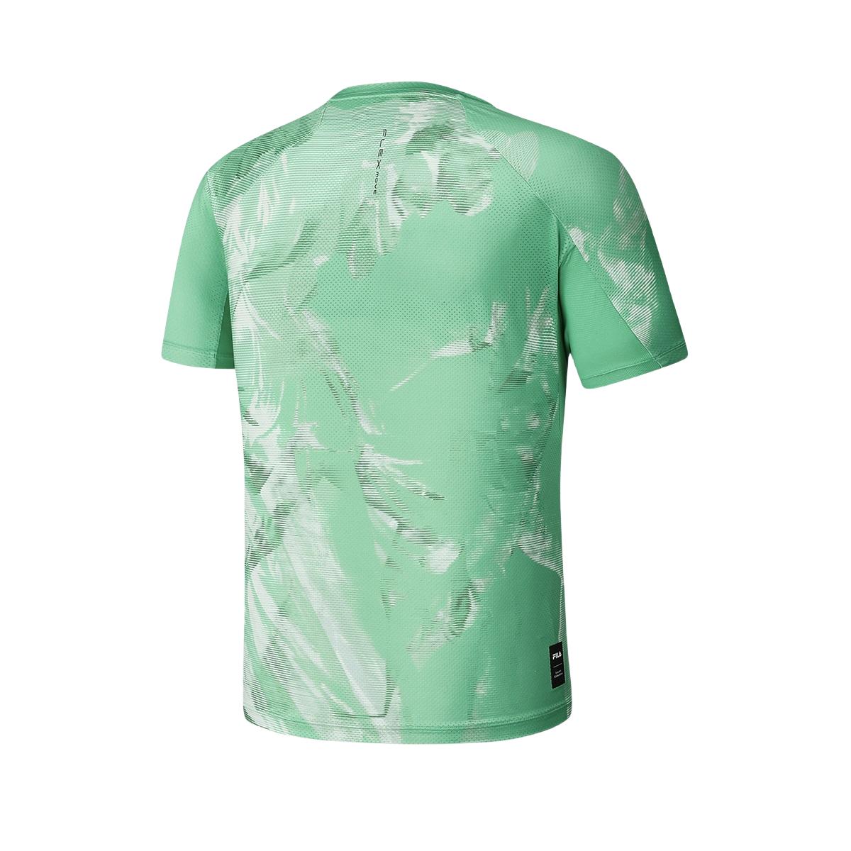 

New FILA T-Shirt Men s Pomegranate Green A11M421114FGN L