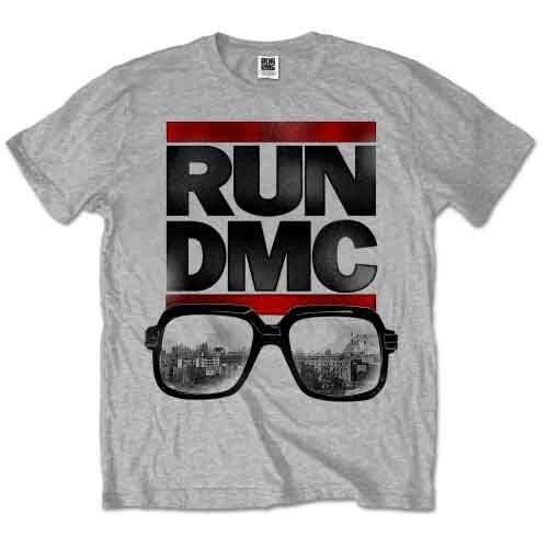 Run DMC Glasses NYC Officials Mens Grey T Shirt XL S