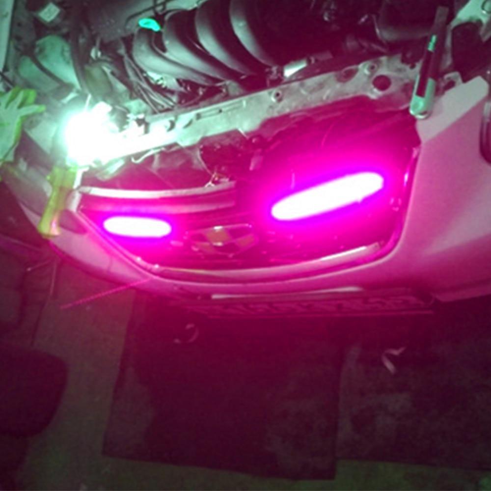 14cm COB 60Led Turn Signal Pink Auto DRL Car LED Daytime Running Fog Lamps Day Light Driving Bulb Motorcycle Holder Retrofitting