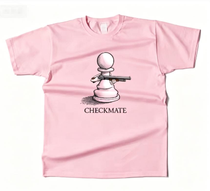 Unisexs Cotton Checkmate Graphic Chess Funny T Shirt Street Casual Style Tee for Unisex and WoUnisex Moisture Wicking Graphic T Shirts