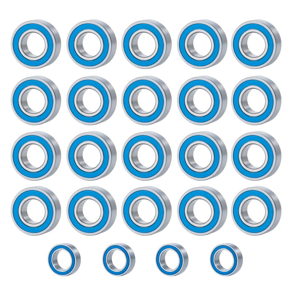 TRZX 24pcs Ball Bearing Kit Upgrade Parts for Tamiya Clad Buster RC Tractor Truck