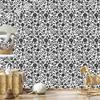 Wallpaper Black and white flowers gray, graphite and light gray 50x1000