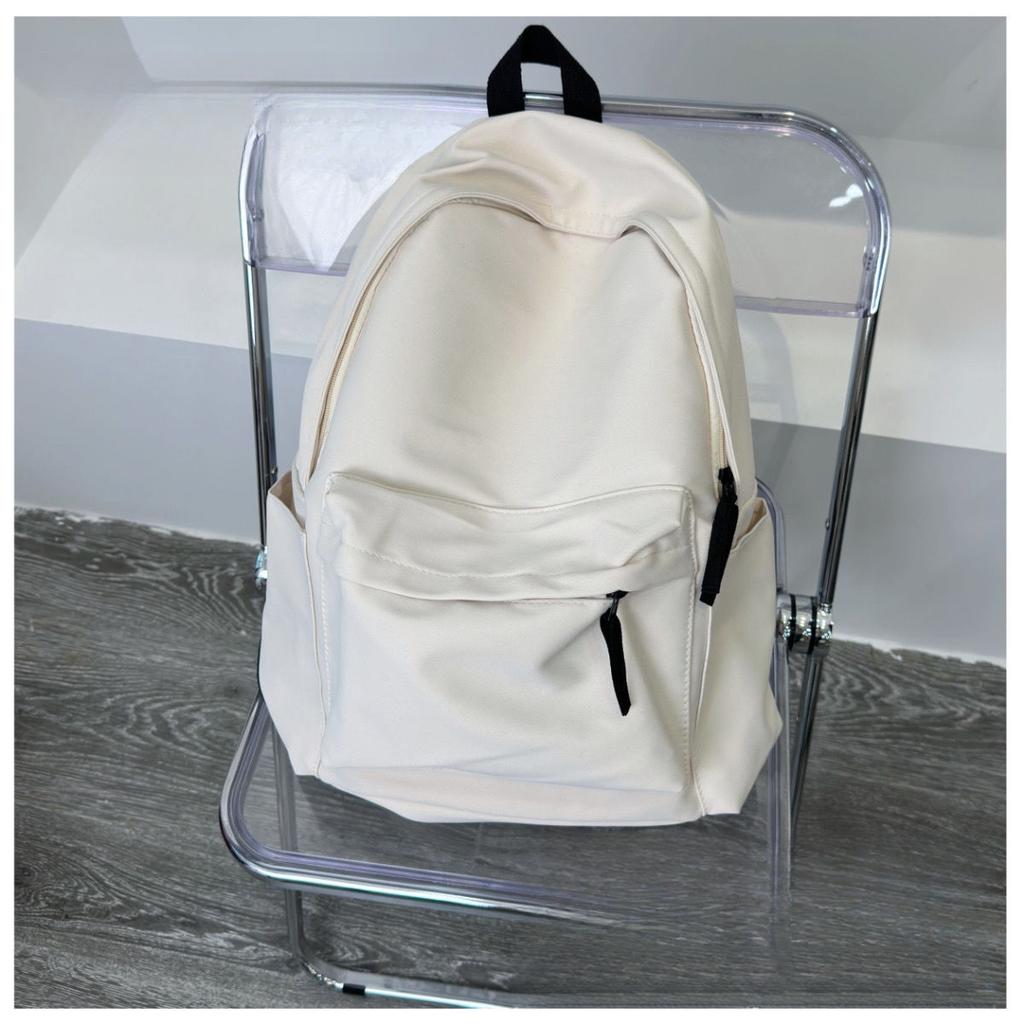Schultasche Für weibliche Mittelschüler Große Kapazität Einfacher Rucksack in Unifarbe Für Mittelstufe Oberstufe Und Studenten Unisex