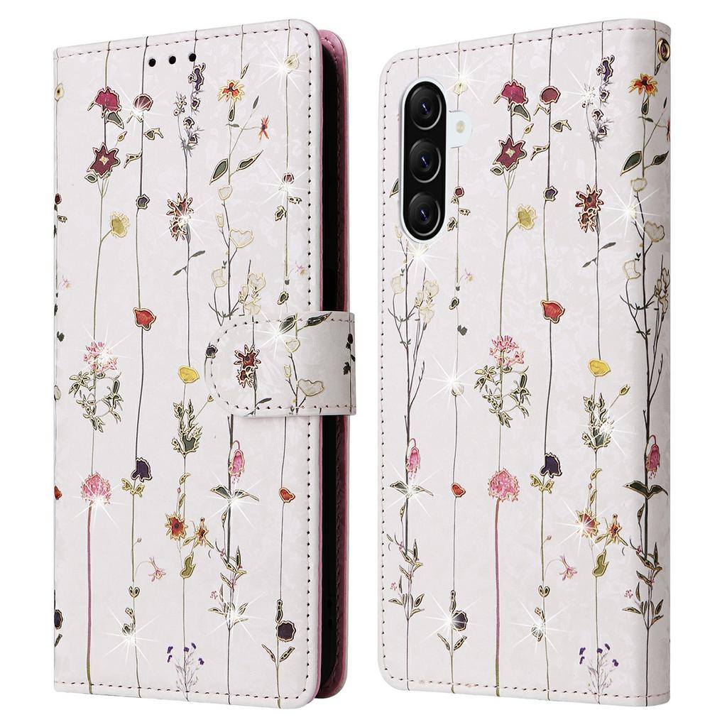 For Samsung Galaxy A37 5G Case RFID Blocking Flower Leather Phone Cover