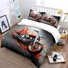 "Flaming Chopper Motorcycle Art" Bedding Duvet Cover Set Duvet Cover Pillowcases  (1*Duvet Cover 2*Pillowcases, Without Duvet Insert)