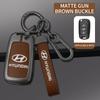 For Hyundai i20 i30 ix20 ix25 ix35 Elantra Accent Zinc Alloy Leather+TPU Car Remote Key Case Fob Cover Auto Interior Accessories