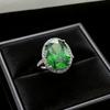 Customized Jewelry Jewelry Imitation 12 * 16 Coconut Round Ruby Sapphire Ring Luxury Dove Egg Ring Women