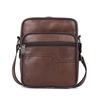 Top Grain Cowhide Vintage Men's Crossbody Leather Bag - Vertical Casual Shoulder Bag, Portable and Multifunctional