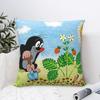 Custom Luxury Mole Digging Cushion Covers 45x45cm Soft Cartoon Krtek Little Maulwurf Pillow Case for Sofa Car Square Pillowcase