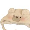 Cold Proof Blusher Bear Hat, Cartoon Animal Fashion Soft Lightweight Women Headwear for Hiking