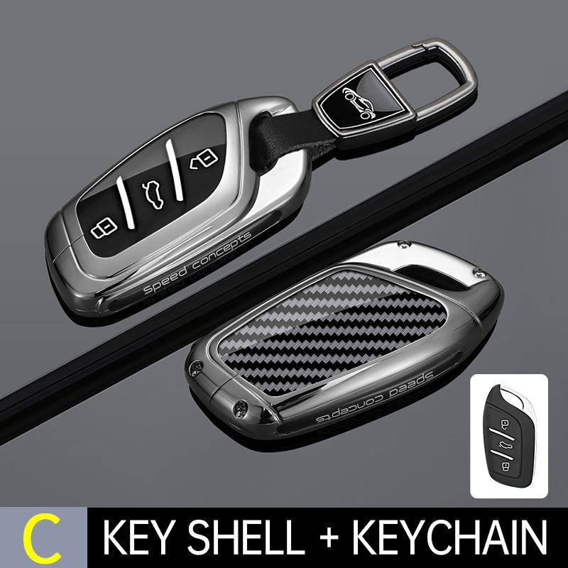 Metal Car Smart Key Cover Case Holder Bag Keychain for Roewe RX5 I5 I6 RX3 RX8 ERX5 for MG ZS EV MG6 EZS Protector