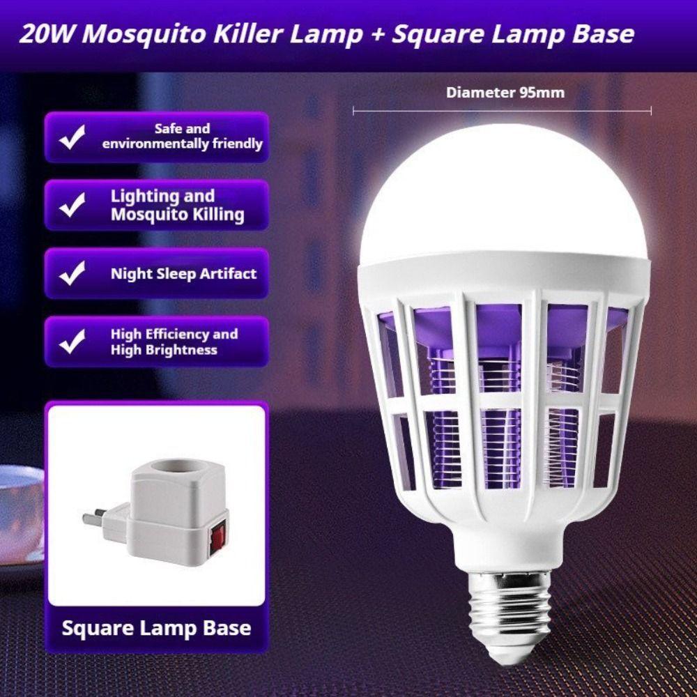 Energy Saving LED Mosquito Killer Bulb Pug-in Insect Trap Light  for Home Bedroom Garden Patio