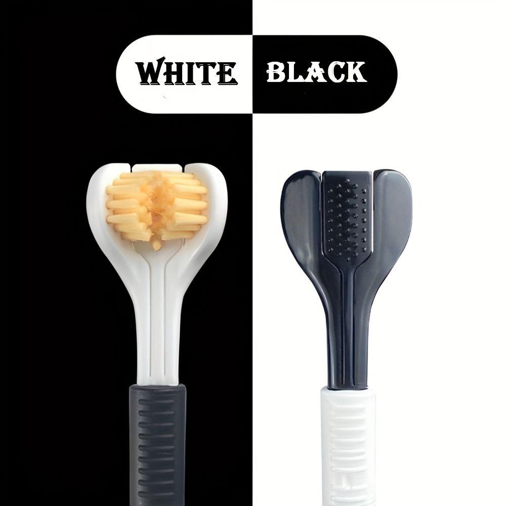 Durable Triple Sided Toothbrush Portable Adult Toothbrush V-shaped Three-sided Toothbrush Women