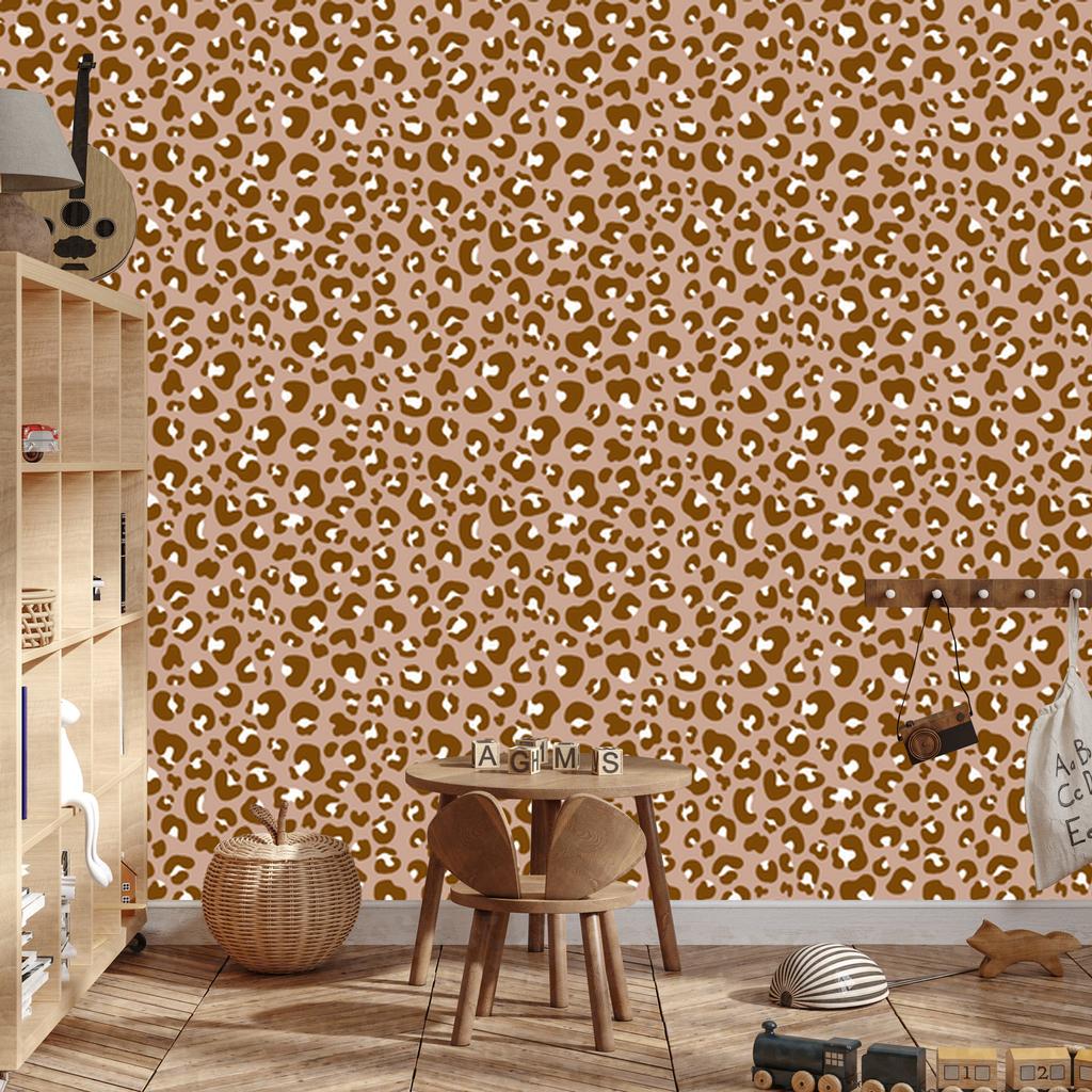 Animal Skin Wallpaper Beige, Orange and Ochre 50x1000