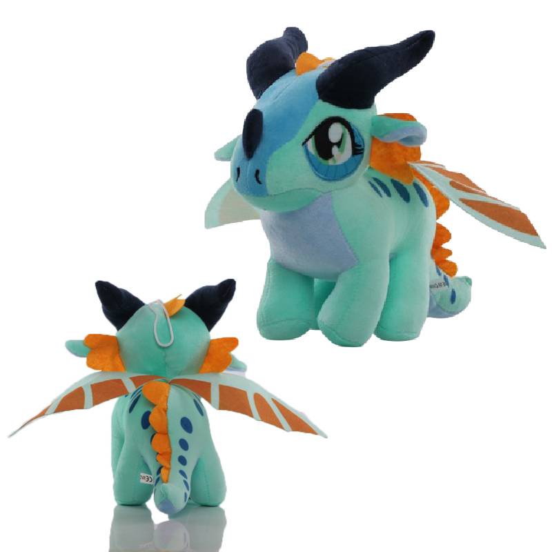 Of Fire Wings Dragon Big Eye Blue Dragon Plush Toy Stuffed Doll Gift Cartoon