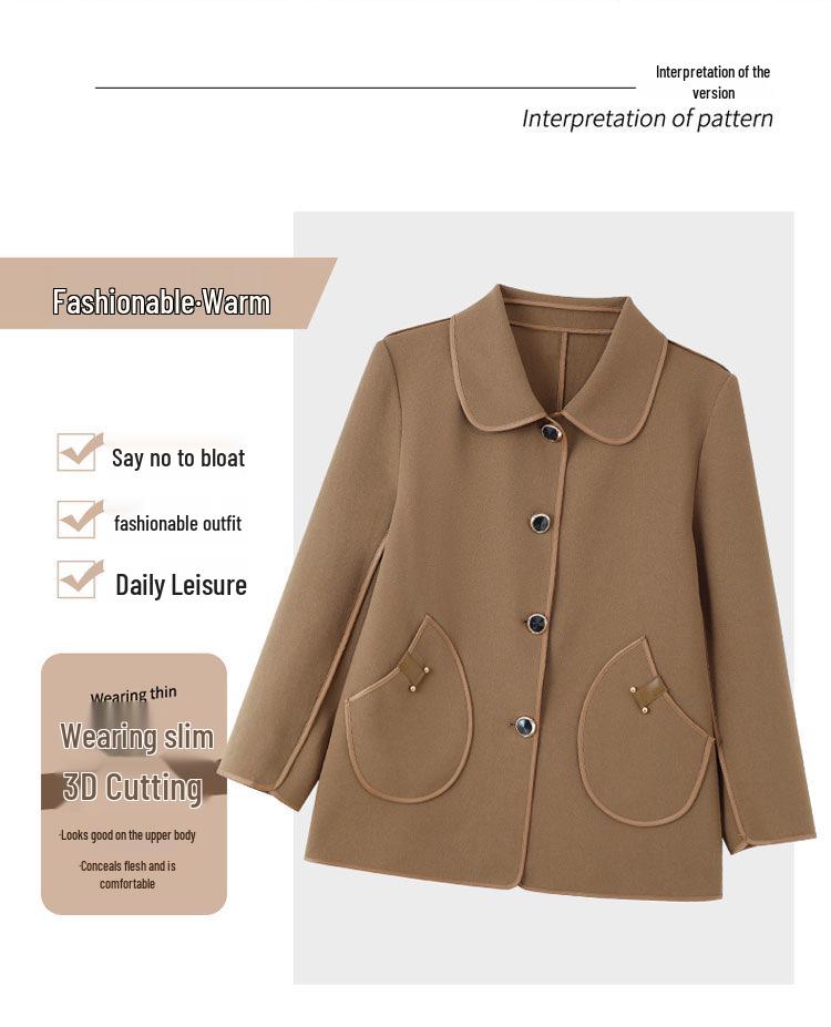 Hengyuanxiang Women's Plus Size Spring/Autumn Jacket for Middle-Aged & Elderly – Fashionable Outerwear