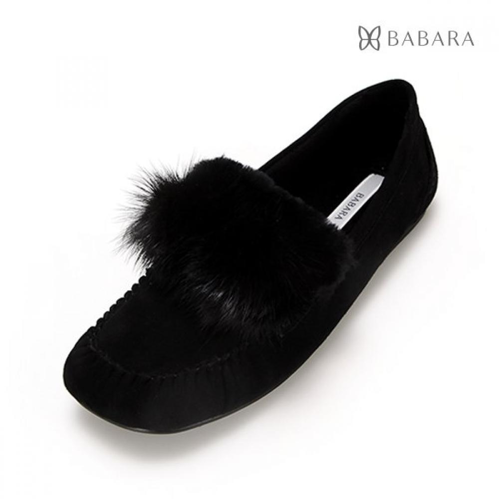 

Barbara Suede Fur Point Women Loafer Bbc584bk blacks/250
