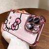 Strawberry Hello Kitty Case For Iphone 17 Pro Max 17 Air 16 15 14 13 12 11 Pro Max 15 Plus 16E 13 mini  Shockproof Clear Casing