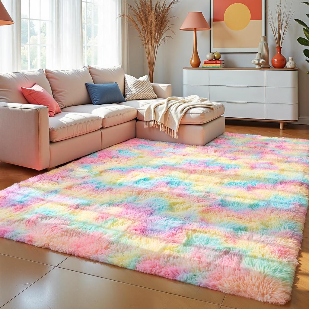 Living Room Carpet, Bedroom Soft Fluffy Plush Floor Mat, Kindergarten Children's Room, Dormitory, Home Decoration