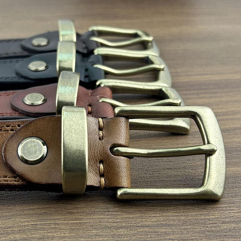 2.8Cm Wide Retro Fashion Belt Women'S Leather Pin Buckle First Layer Cowhide Casual Jeans Belt Women'S