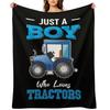 Just A Boy Who Loves Tractors Throw Blanket Stuffeds valentine gift ideas Hair Designers Blankets