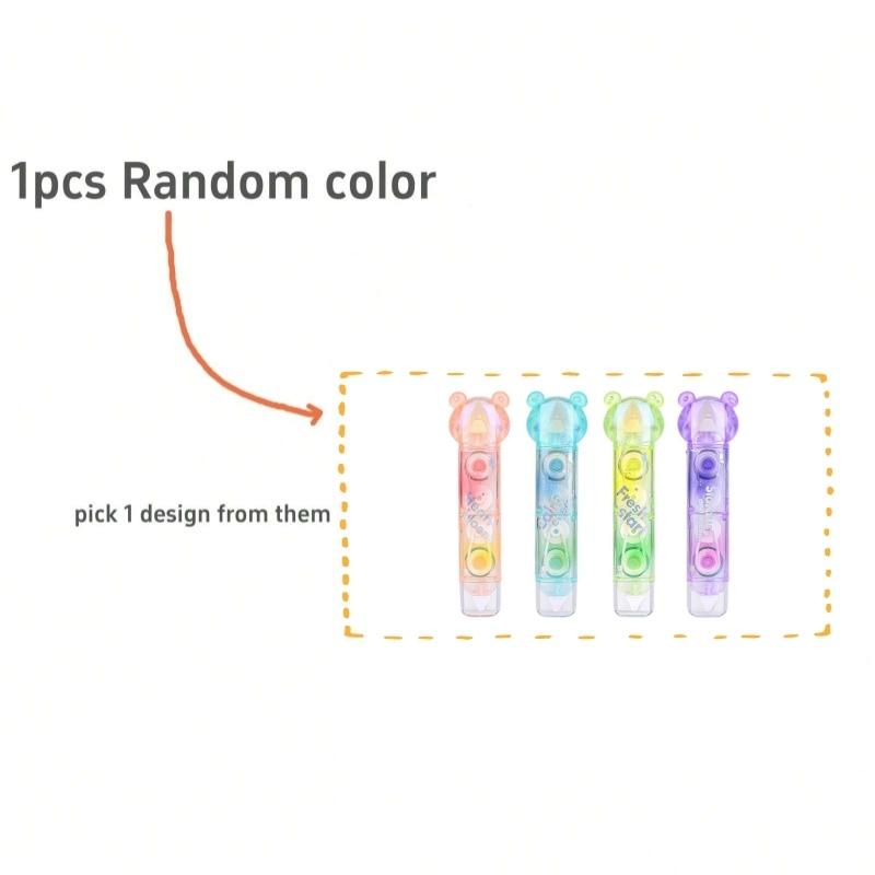 

1/2/4pcs Soul Color Correction Tape & Glue Tape Transparent Gradient Colors Design 2 In 1 Dual-side Correcting & Adhesive