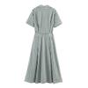 Explosive spring new French elegant temperament small plaid shirt slim-fit dress