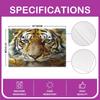 Tiger Placemats Set of 4 Wild Animal Decor Table Mats for Dining Table Seasonal Holiday Tiger Place Mats 12 X 18 Inch
