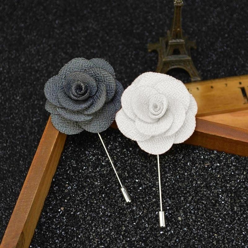 Lapel Flower Daisy Handmade Boutonniere Stick Brooch Pin Men's Accessories