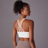 Naked Yoga Vest Women'S Cross Back Sports Bra Shock-Absorbing Gathering Seamless Cup Fitness Bra Women