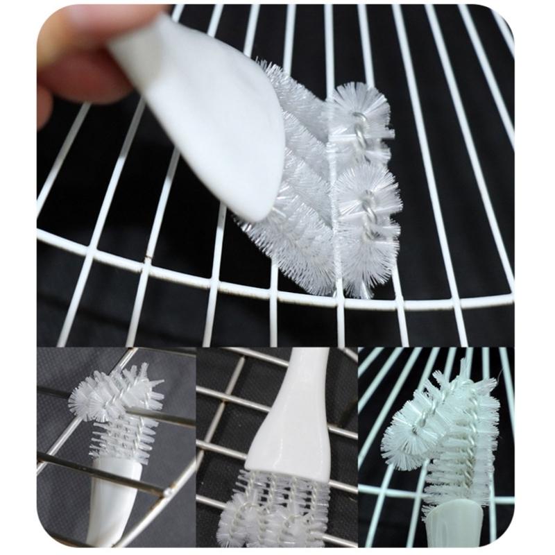 Multipurpose Plastic Pet Cage Brush Featuring Scraping Tool Easyly Grip For Bird Habitat Sanitization