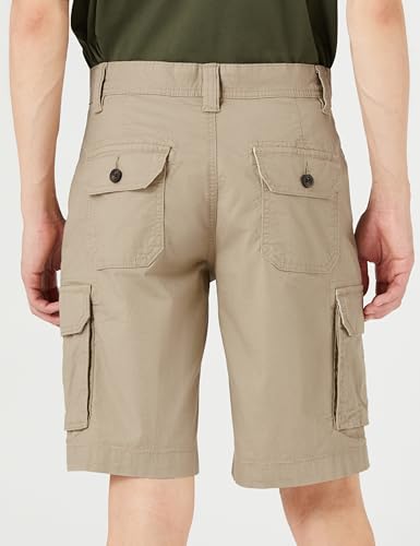 Amazon Essentials Men's Lightweight Stretch Ripstop Cargo Shorts, Khaki Brown, Size W36