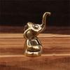Antique Vintage Brass Cats Elephant Sculpture Miniature Decoration Detailed Animal Figurine Perfect Homes Accent Gift