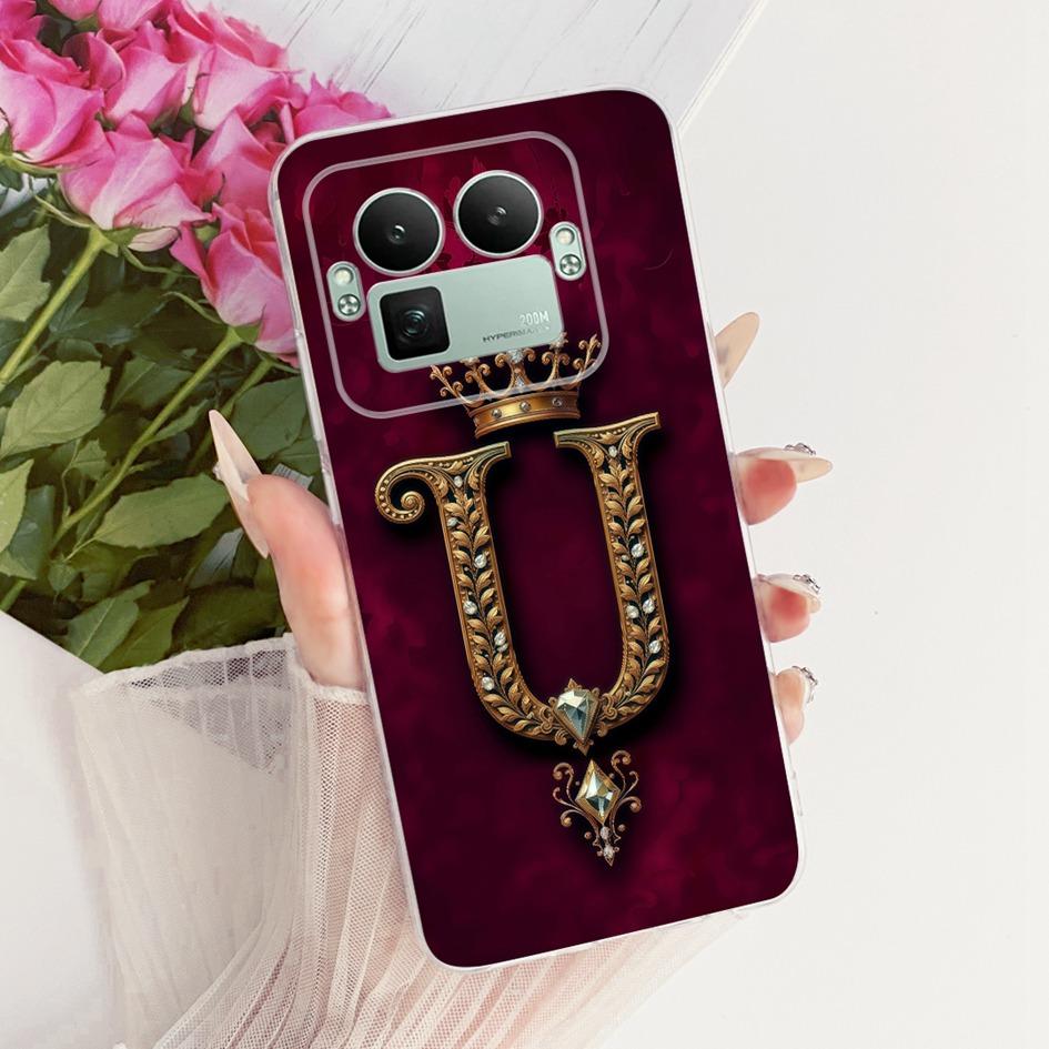 Für Realme GT8 Hülle Realme GT 8 Pro Cover 2025 Mode Buchstaben Krone Capa Weicher Silikon Stoßfänger Für Realme GT8 Pro RMX5210 Fundas