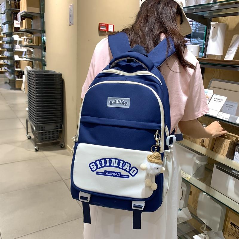 Рюкзак для школьников средней школы с цветными блоками — фото 21