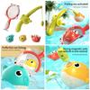 Interactive Light Up Bath Time Fishing Game with Model Fish Toy and Magnetic Fishing Rod Safe Bathtub Toy For Toddler